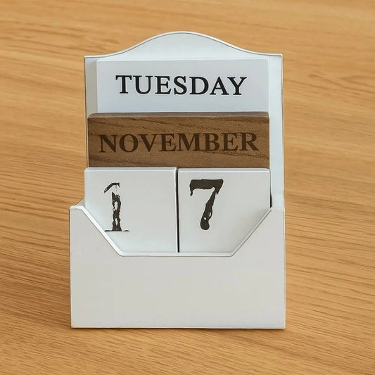 Reusable Wooden Perpetual Calendar — Aesthetic Charm for All