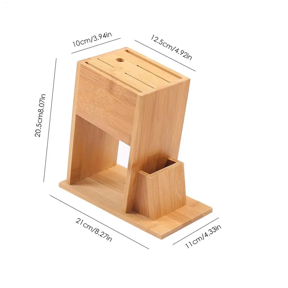 Bamboo Knife Block – Stylish Storage for Home Chefs