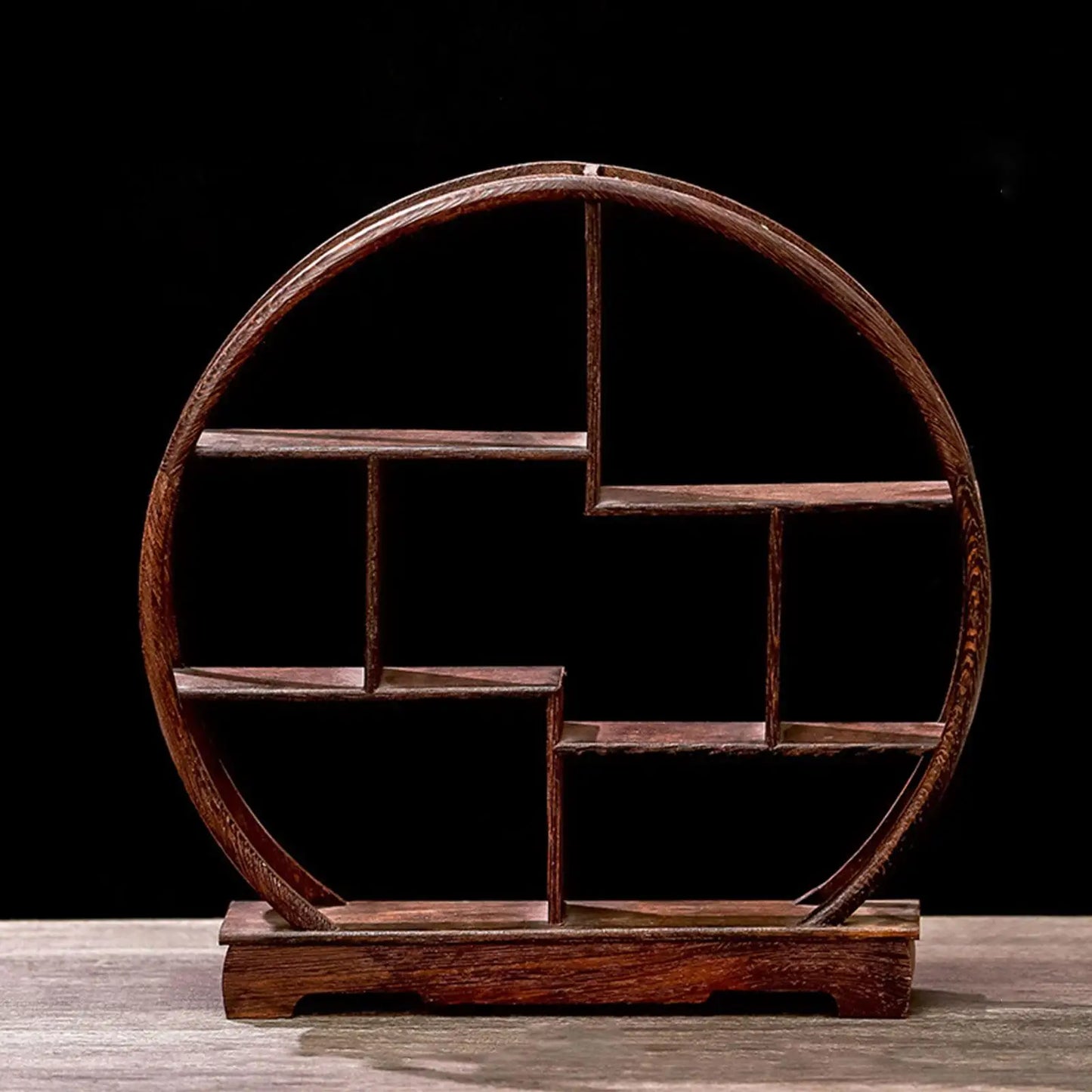 차 세트 랙 우아한 나무 디스플레이 스탠드 작은 단단한 나무 간단한 차 주전자 홀더 미니어처 찻집 주방 거실