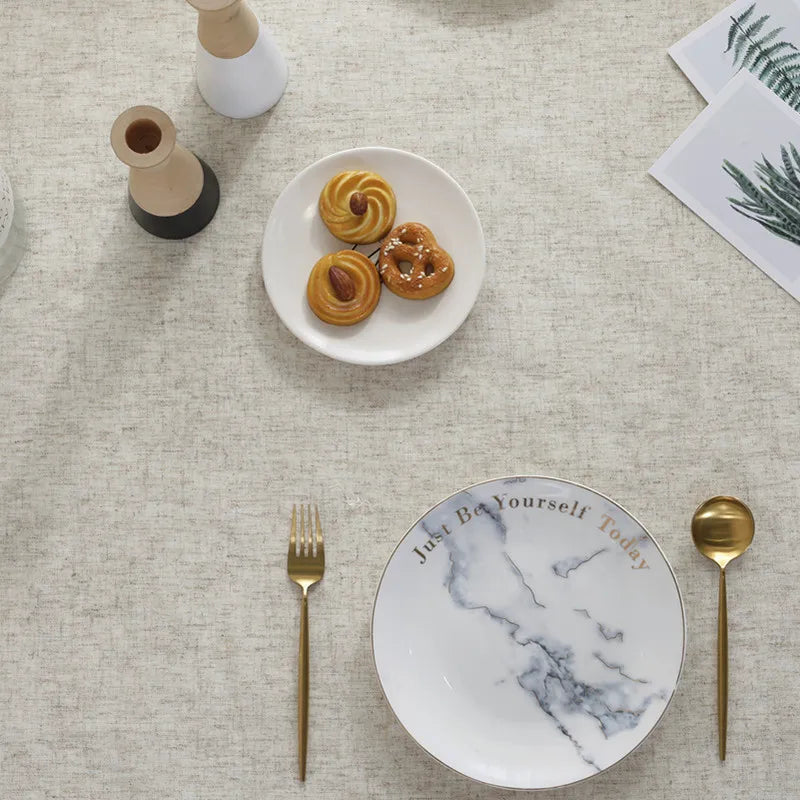 Linen Cotton Tablecloth - Elegant Dining by Rooted Living