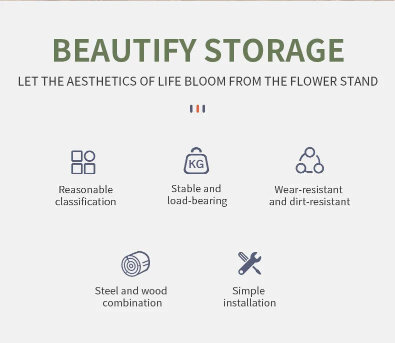 나무 화분 스탠드 - 꽃 애호가를 위한 공간 절약형 우아함