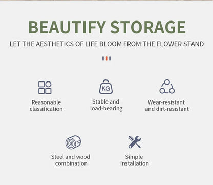 나무 화분 스탠드 - 꽃 애호가를 위한 공간 절약형 우아함