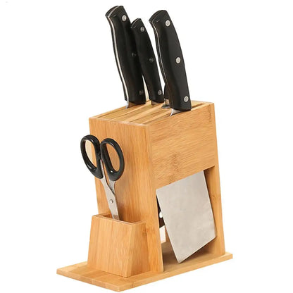 Bamboo Knife Block – Stylish Storage for Home Chefs