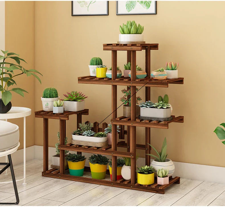 다층 발코니 꽃꽂이 - 식물 애호가를 위한 공간 절약형 시크함