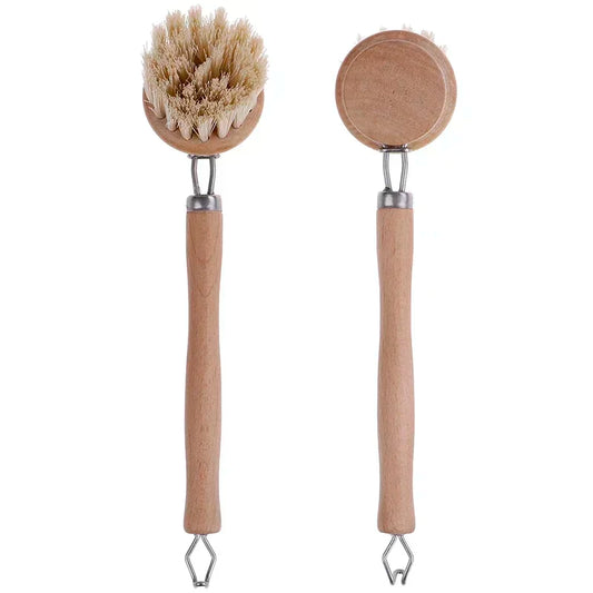 Eco-Friendly Bamboo Kitchen Brush - Effortless, Sustainable Clean