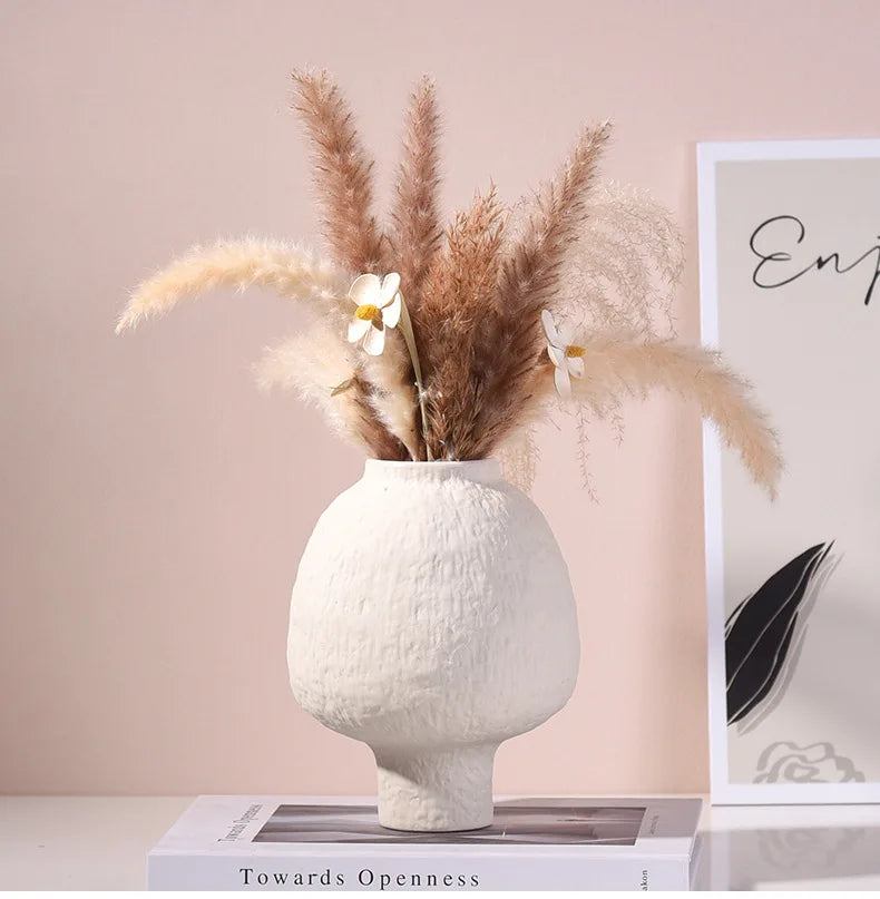 수제 세라믹 꽃병 - 가정용 장인의 꽃 우아함