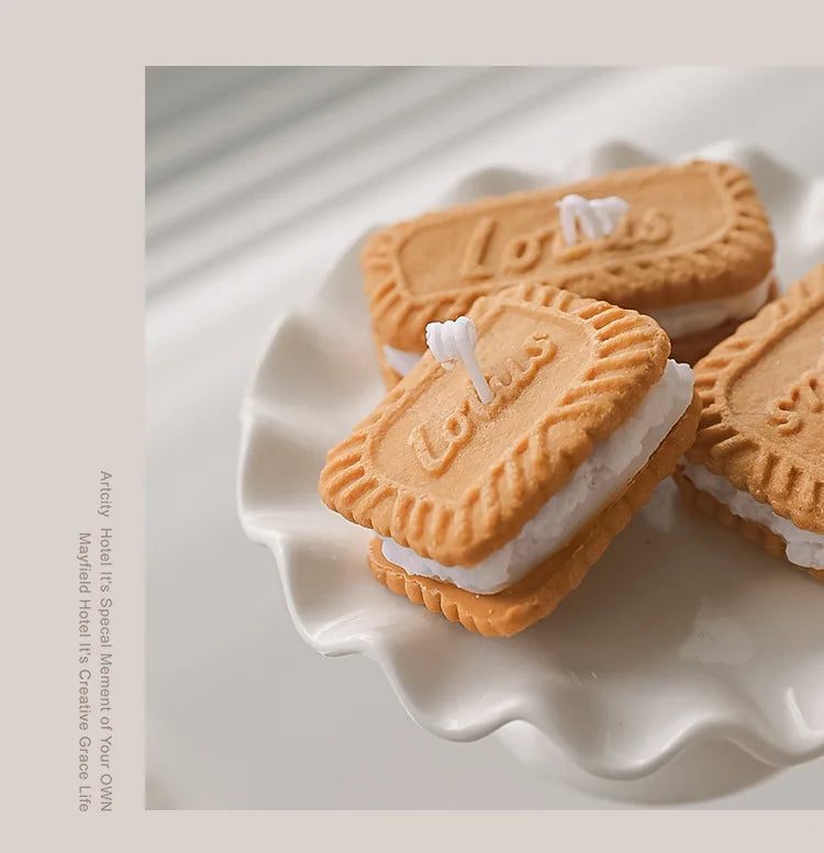 수제 비스킷 캔들 - [브랜드 이름]의 아늑한 아로마테라피