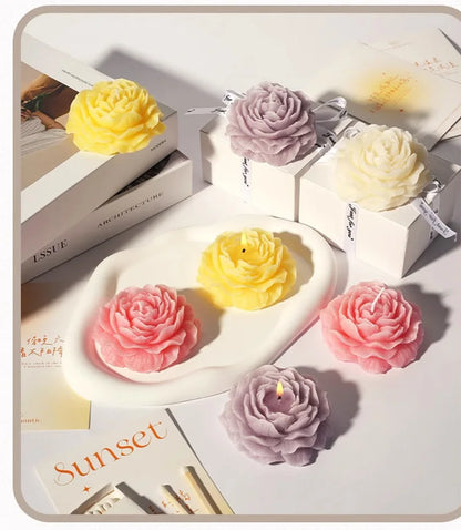 Peony Flower Candle - Aromatherapy Bliss for Relaxation