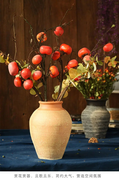 수제 세라믹 항아리 꽃병 - 생활 공간을 위한 우아함