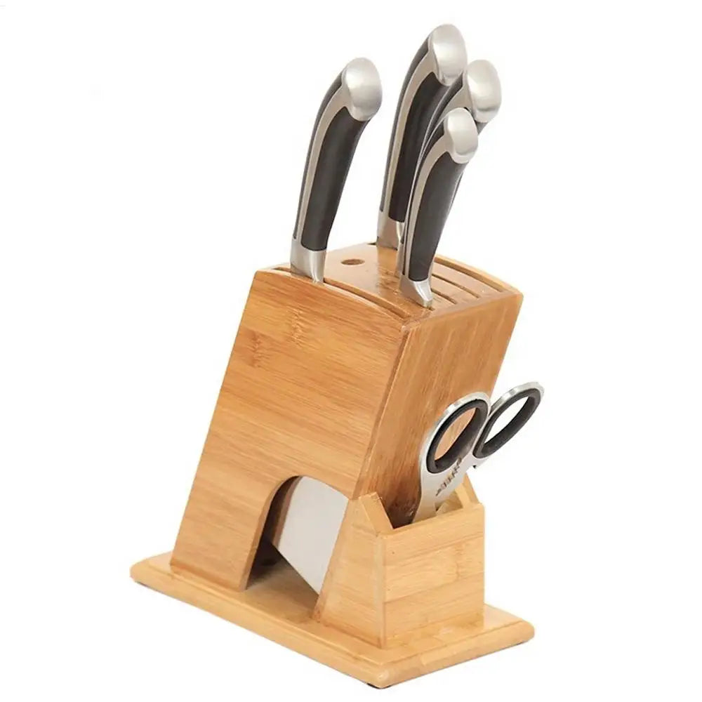 Bamboo Knife Block – Stylish Storage for Home Chefs