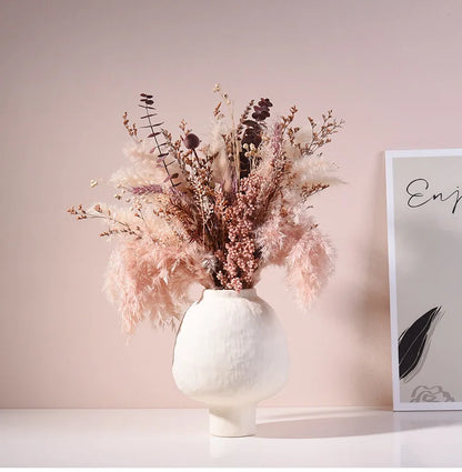 수제 세라믹 꽃병 - 가정용 장인의 꽃 우아함