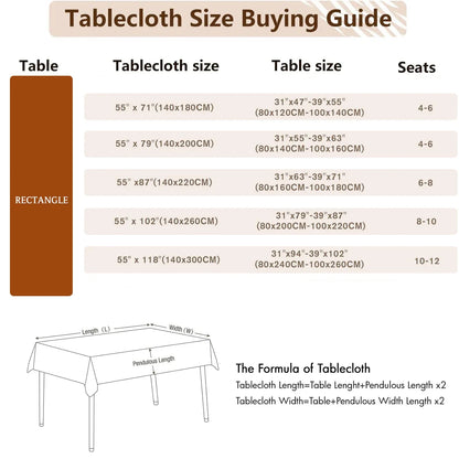 Battilo 방수 리넨 코튼 식탁보 – 식사 스타일 향상