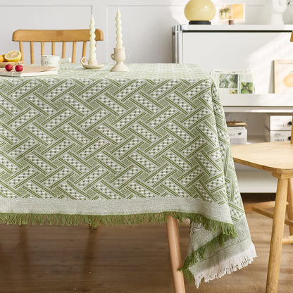 Khăn trải bàn sang trọng - Vải lanh cotton kiểu Pháp thanh lịch để trang trí nội thất