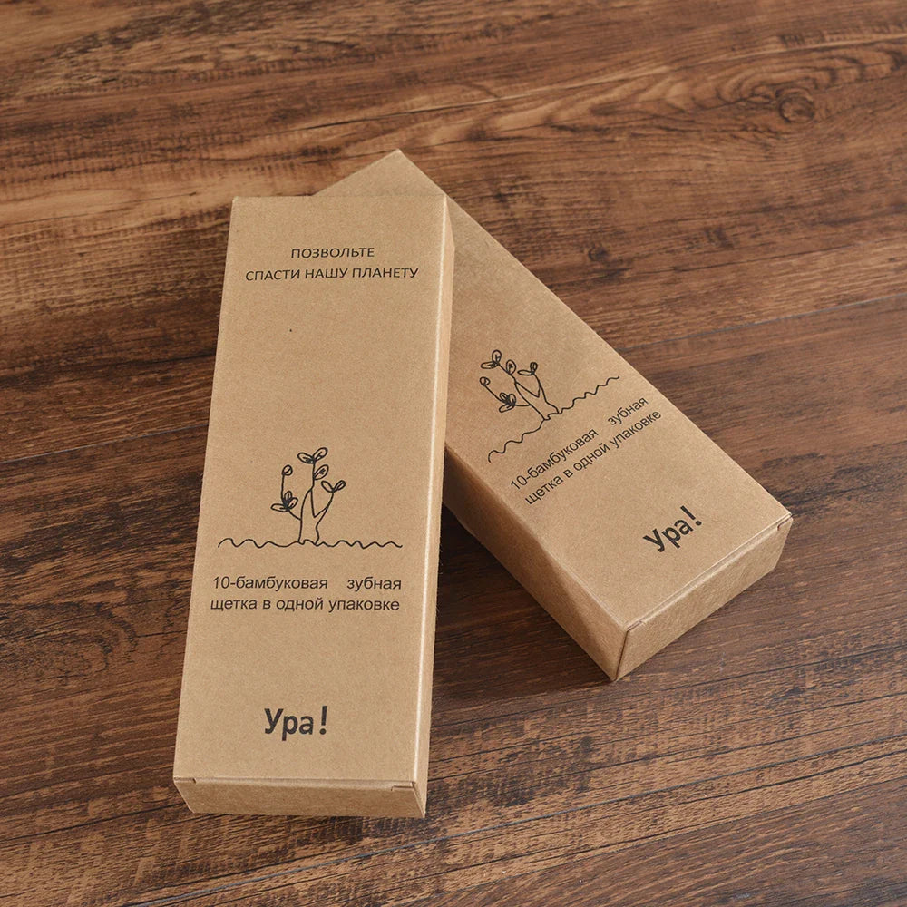 Bộ bàn chải đánh răng tre thân thiện với môi trường cho nụ cười rạng rỡ - 10 gói