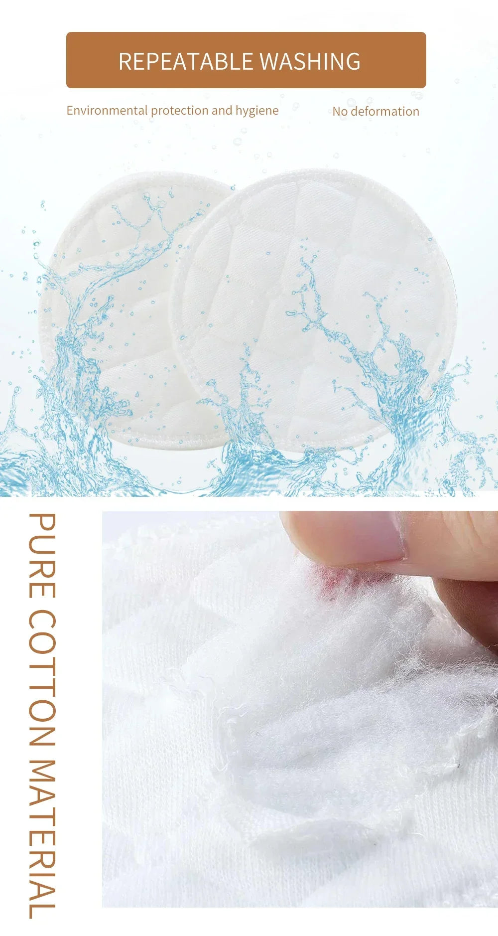 Eco-Friendly Makeup Remover Pads - Soft Bamboo Fiber for Gentle Cleansing