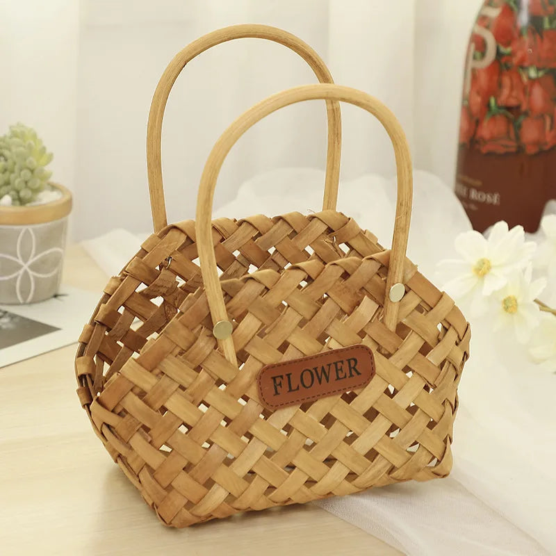 Giỏ hoa tre thanh lịch của Girl Basket - Trang trí thân thiện với môi trường