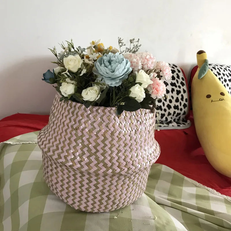 친환경 해초 수납 바구니 - 스타일리시 & 변하기 쉬운!