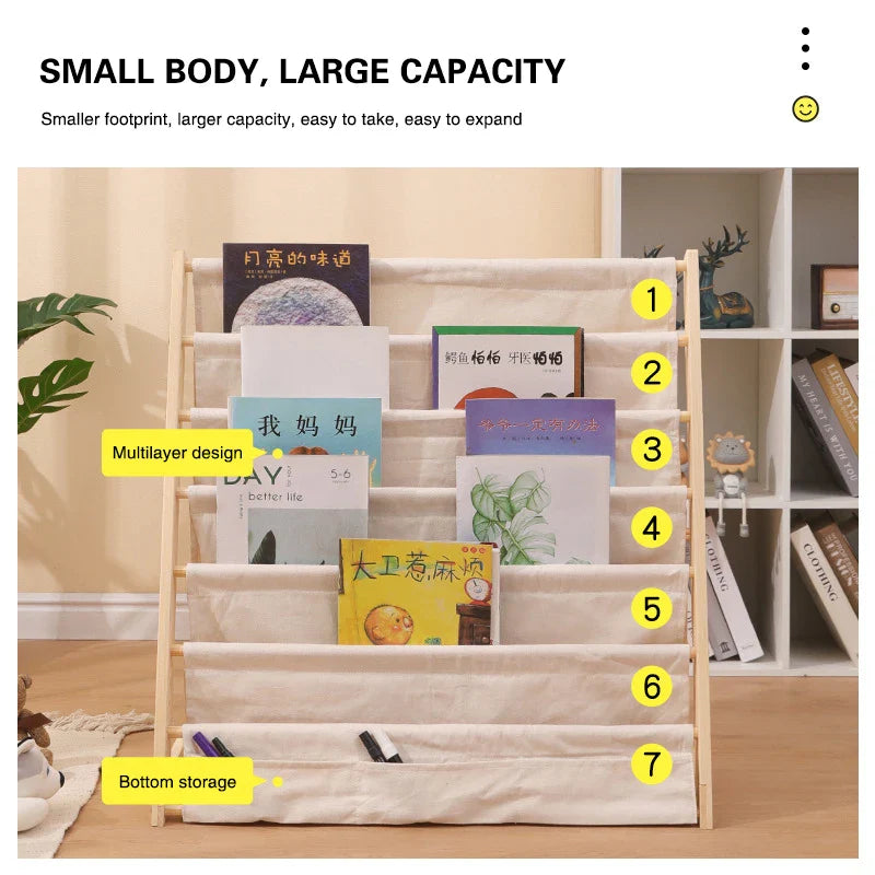 나무 어린이 책장 – 어린 독자를 위한 세련된 수납 공간!