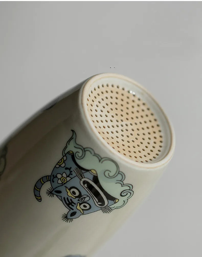 귀여운 호랑이 여행용 차 세트 - 차 애호가를 위한 휴대용 우아함