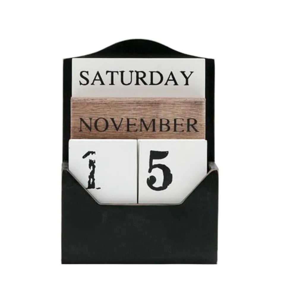 Elegant Wooden Perpetual Calendar: Organize with Style!