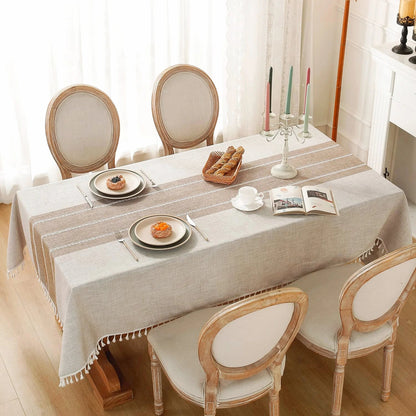 Battilo 방수 리넨 코튼 식탁보 – 식사 스타일 향상