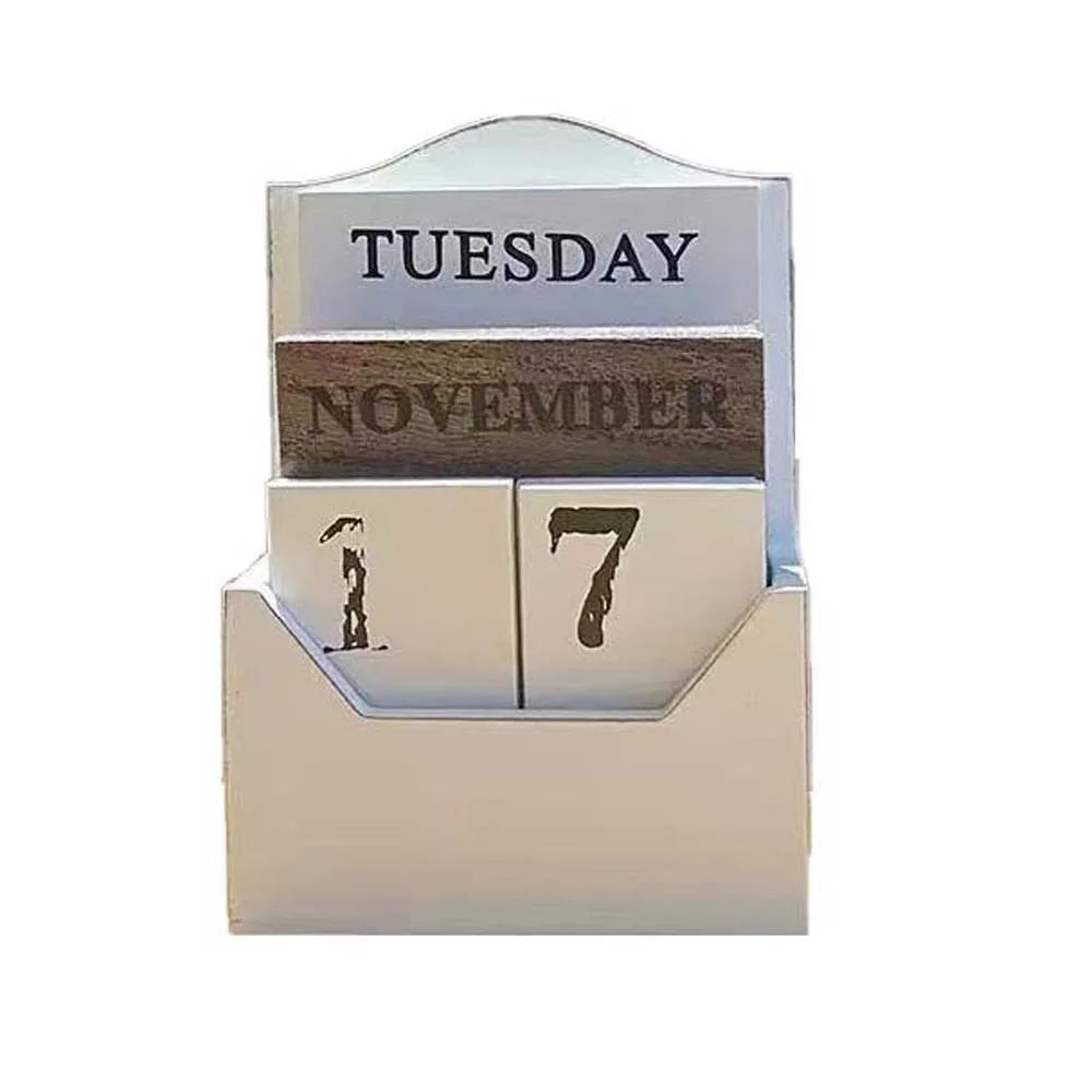 Elegant Wooden Perpetual Calendar: Organize with Style!