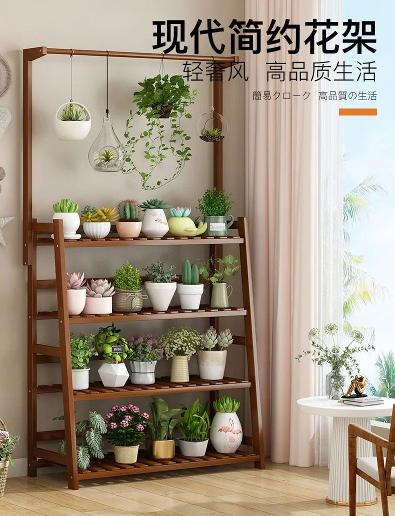 Wooden Universal Plant Shelf - Elevate Your Garden Style!