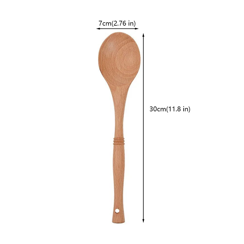 Eco-Friendly Wood Utensils Set for Natural Cooking Bliss