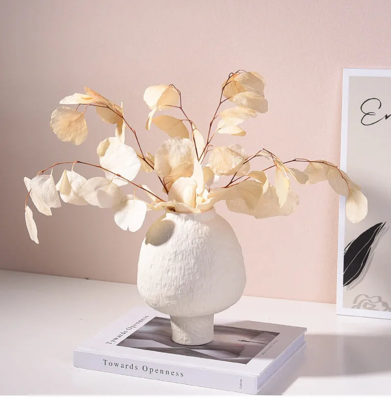 수제 세라믹 꽃병 - 가정용 장인의 꽃 우아함