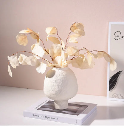 수제 세라믹 꽃병 - 가정용 장인의 꽃 우아함