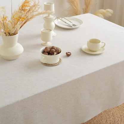 Khăn trải bàn vải lanh cotton thanh lịch - Hoàn hảo cho đám cưới & Các bữa tiệc