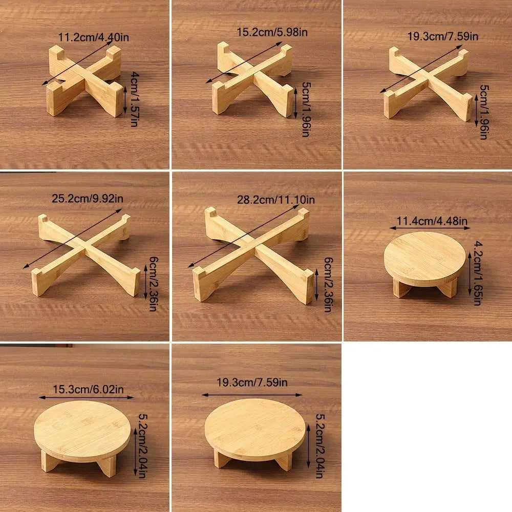 식물 애호가를 위한 우아한 목재 분재 디스플레이 스탠드 - 친환경 쇼케이스