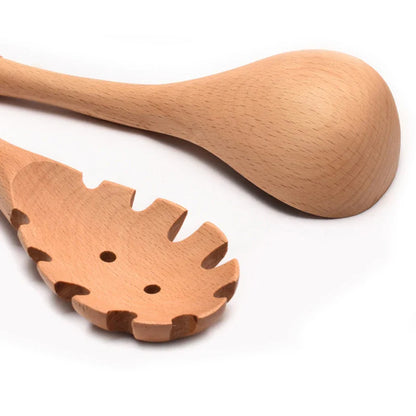 Eco-Friendly Wood Utensils Set for Natural Cooking Bliss