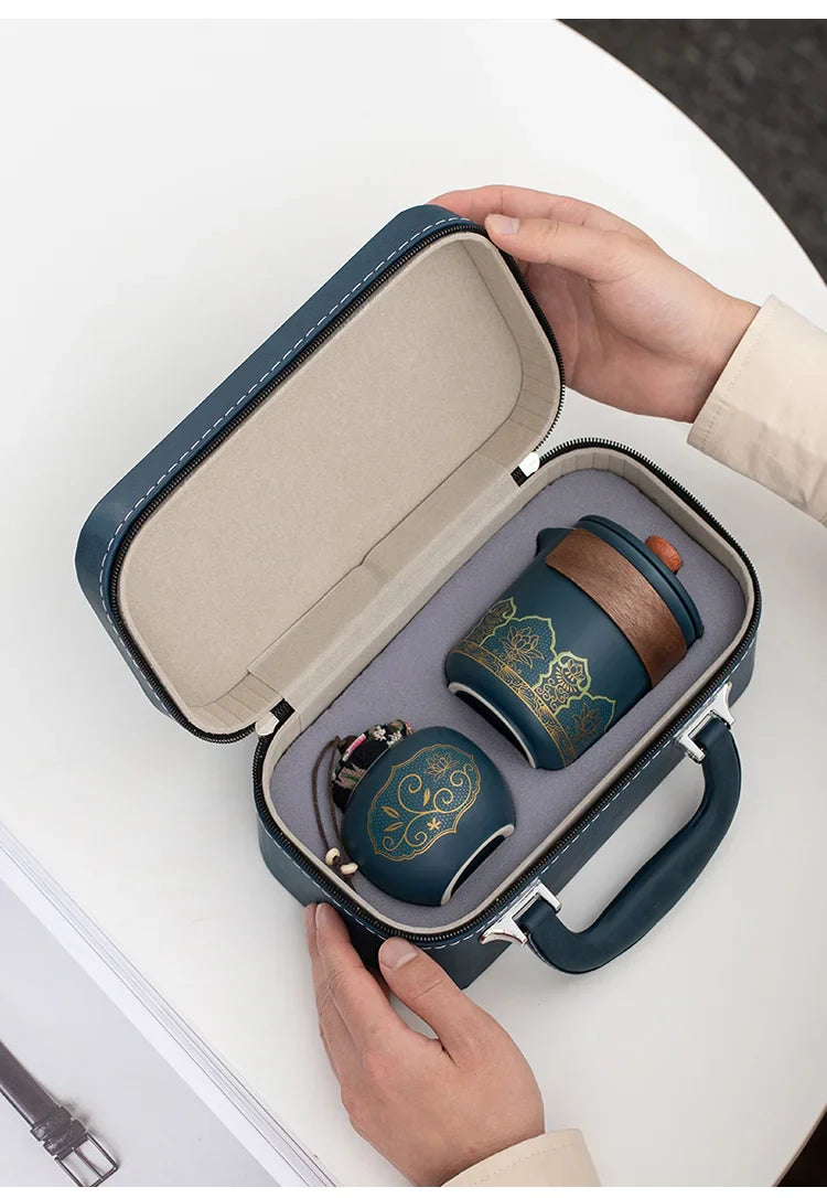Portable Travel Tea Set - Enjoy Tea Anywhere - Perfect for Campers