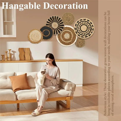 波西米亚风海草墙篮 - 适合别致空间的工匠装饰套装