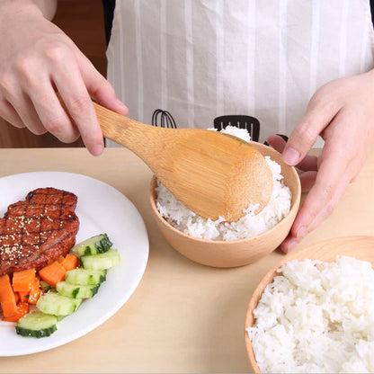 Cuillère à riz en bambou écologique pour cuisiniers amateurs - Élégante & Durable
