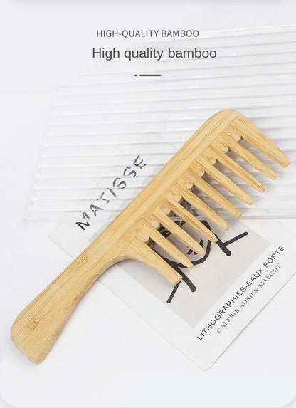 Eco-Friendly Bamboo Comb - Smooth Scalp Massage by Rooted Living