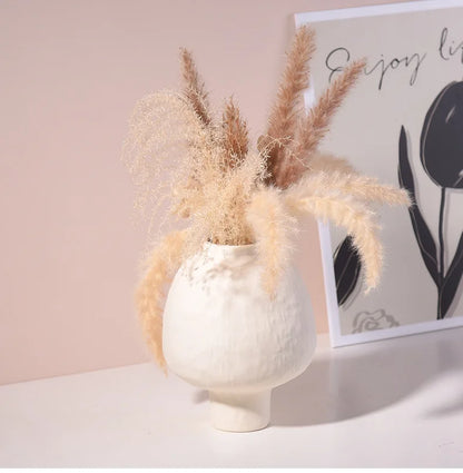 수제 세라믹 꽃병 - 가정용 장인의 꽃 우아함