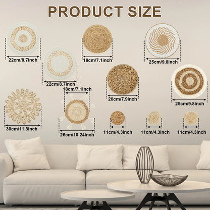 Bộ giỏ treo tường đan thủ công – Sự quyến rũ mộc mạc cho những người yêu thích trang trí