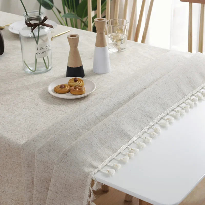 Khăn trải bàn vải lanh cotton thanh lịch - Hoàn hảo cho đám cưới & Các bữa tiệc