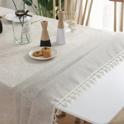 Khăn trải bàn vải lanh cotton thanh lịch - Hoàn hảo cho đám cưới & Các bữa tiệc