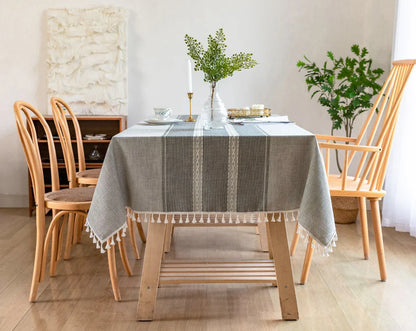 Battilo 방수 리넨 코튼 식탁보 – 식사 스타일 향상