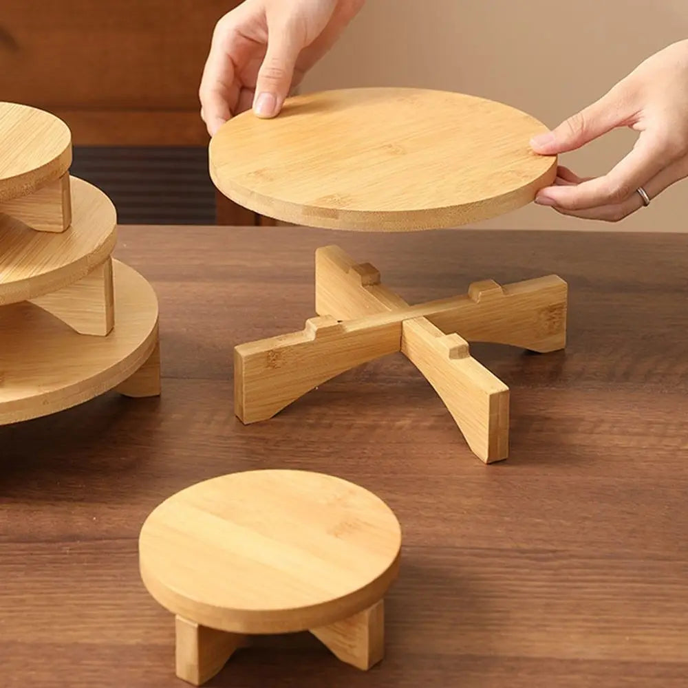 식물 애호가를 위한 우아한 목재 분재 디스플레이 스탠드 - 친환경 쇼케이스