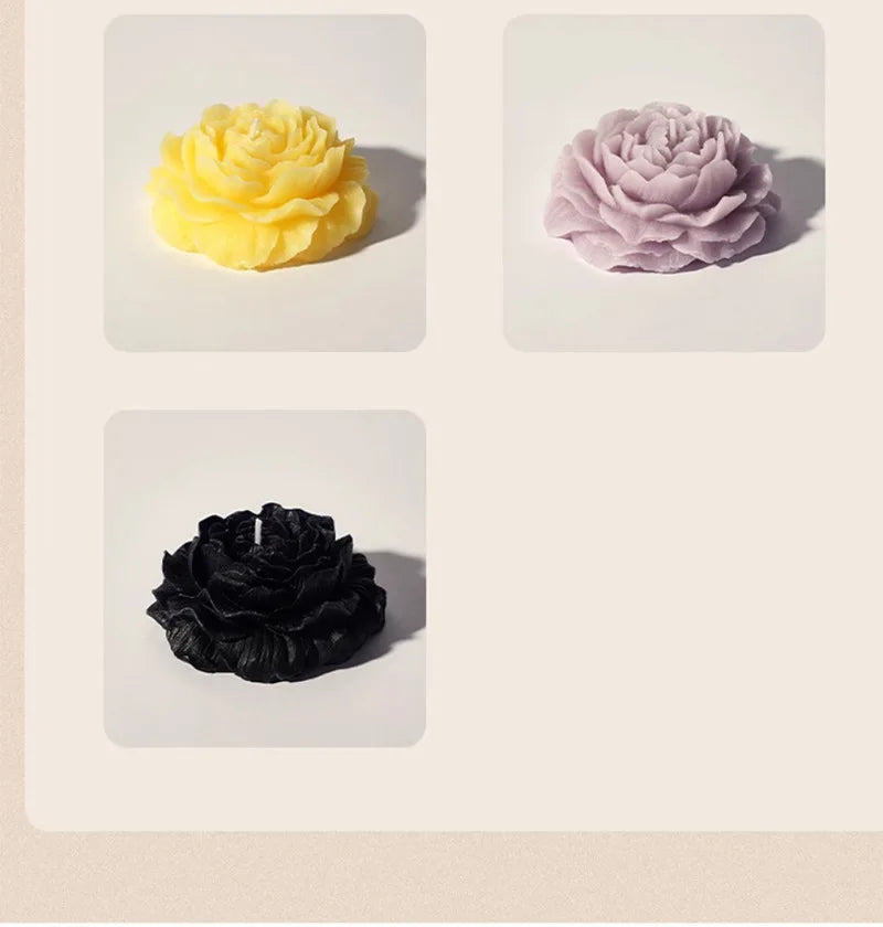 Peony Flower Candle - Aromatherapy Bliss for Relaxation