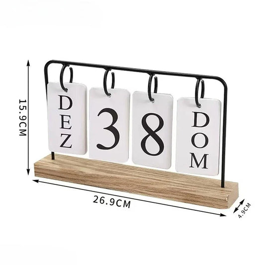 Elegant Wooden Perpetual Calendar for Stylish Organization