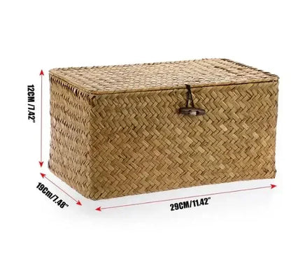 手工编织海草收纳篮套装 - 时尚 & 环保