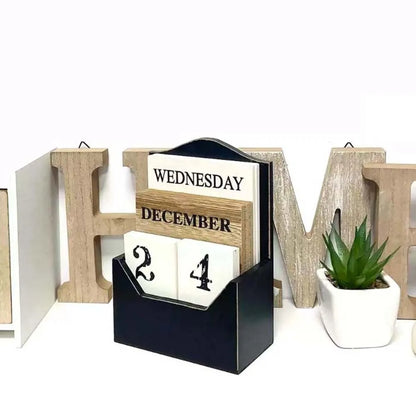 Elegant Wooden Perpetual Calendar: Organize with Style!