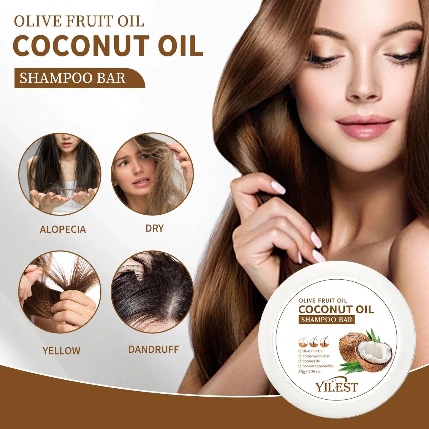 Xà phòng gội đầu dầu dừa hữu cơ - Nourish & Tăng cường tóc